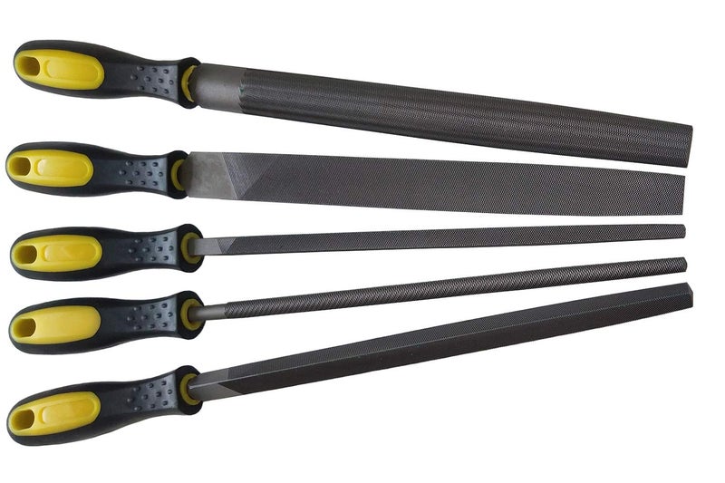 YCAMMIN Metal File Set, 5-Piece, 10-inch,High Carbon Steel File,Work for Metal, Wood,Plastic - Image 2